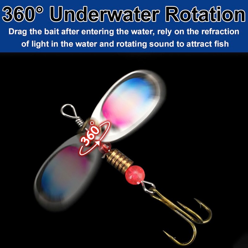 10 PCS Spinner Bait Set Multi Colored Fishing Lures Set