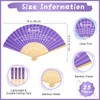 25 Pack Funeral Favors for Guests Handheld Paper Fans, Purple