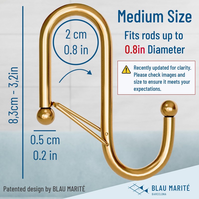 Blau Marité 10-Pack Metal S Hooks for Hanging – Heavy-Duty