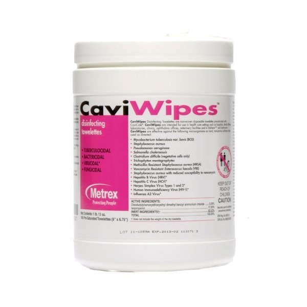 Surface Disinfectant CaviWipes - Item Number 13-1100CS - 160 Count