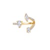 PAVOI 14K Yellow Gold Plated Cubic Zirconia Triple Bypass Statement