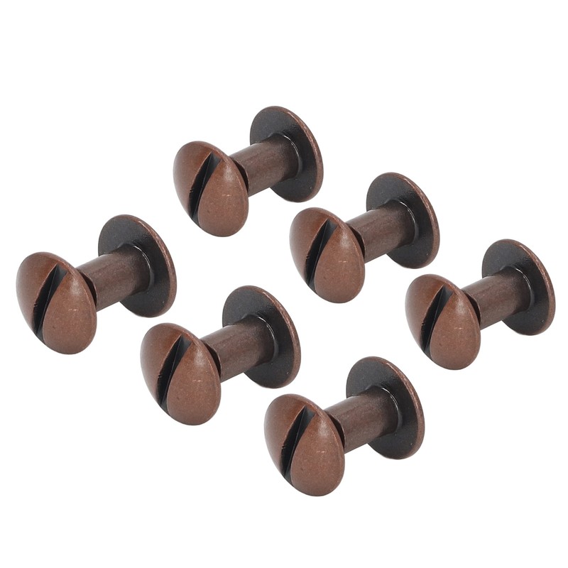 200 Sets Book Binding Screw Uniform Coating Curved Surfaces Brass
