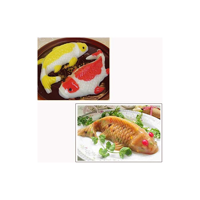 Molde para tartas en forma de pez, brócoli, torta de