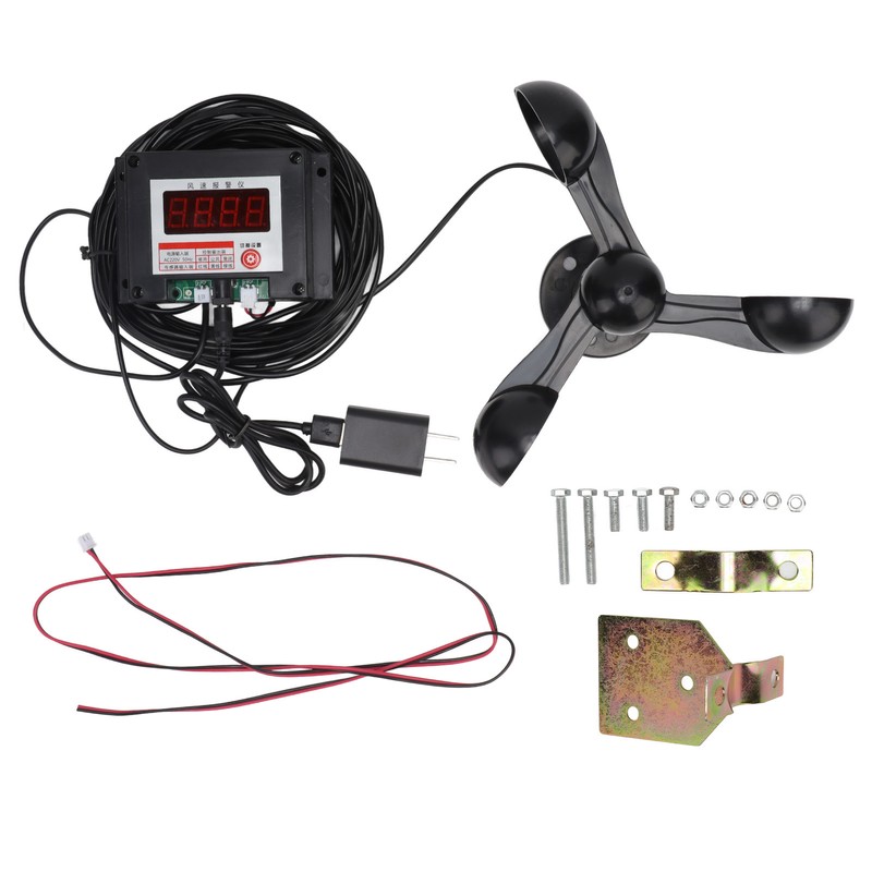 3 Fan Blades Tower Crane Intelligent Alarm Anemometer High Accuracy