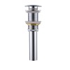 Vessel Sink Drain Stopper Chrome Solid Brass Bathroom Pop up