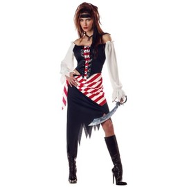 Adult Ruby The Pirate Beauty Costume, Black, Large