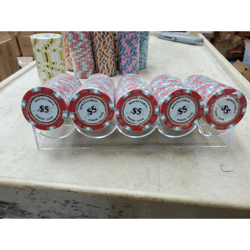 NEW 100 Apple Red $5 Monte Carlo Smooth 14 Gram