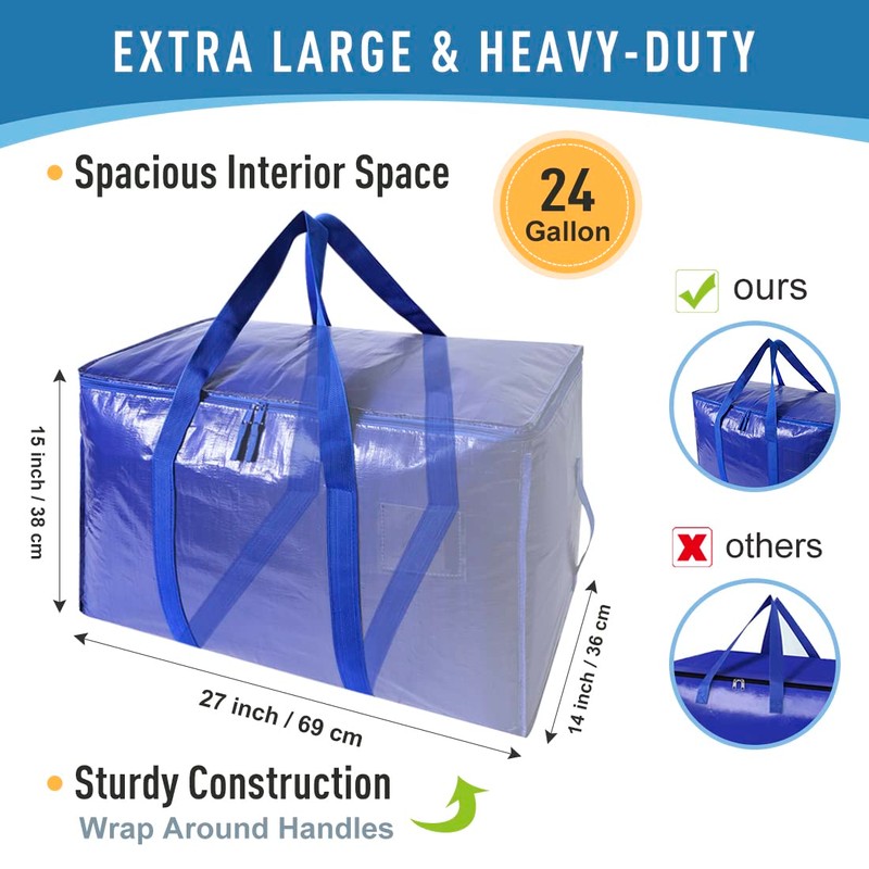 Moving Bags Heavy Duty Extra Large Storage Tote for Space