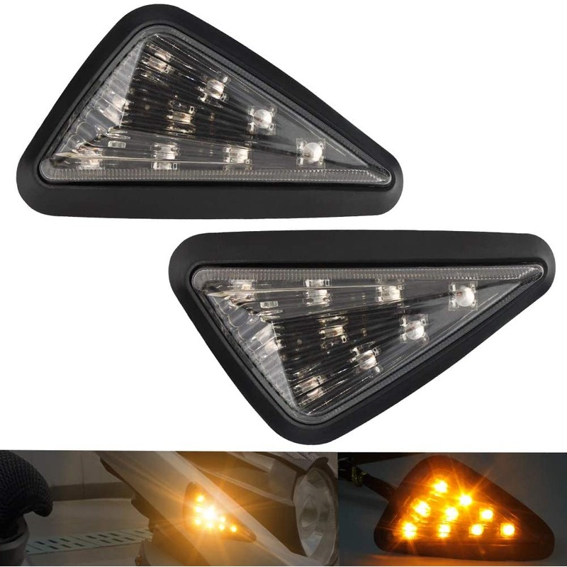 X-STYLE Motorcycle Turn Signal, LED, Yellow, Embedded Turn Signal Lamp,