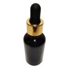 Meliars Gotero 20 Ml Frasco Negro Con Bulbo Dorado Negro
