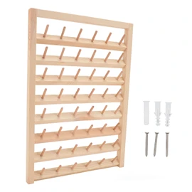 48 Spools Thread Rack Wall Mounted DIY Eco Friendly Embroidery Spool Thread Organizer for Household Sewing