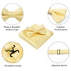HISDERN Yellow Bow Ties Men Pre-tied Paisley Bow Tie and