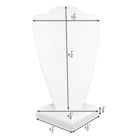 Mooca 2 Pcs Small White Faux Leather Necklace Chain Jewelry Bust Display Holder Stand, Necklaces Display Necklace Mannequin, Detachable Jewelry Bust Stand 10" Height