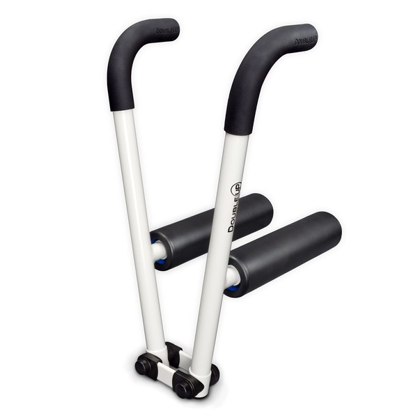 DoubleUP Roller Recovery Kit - White - Muscle Massager with Lever-Action Pressure Control and Quick-Change Rollers