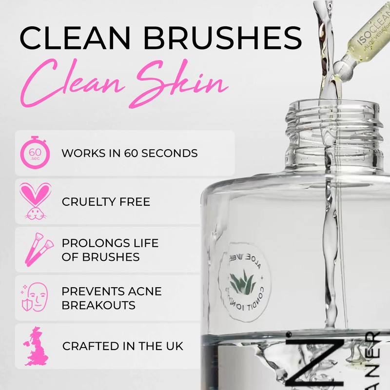 Isoclean ISOCLEAN Antibacterial Makeup Brush Cleaner Liquid Easy Pour Solution