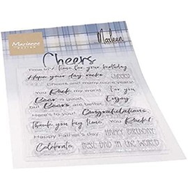 Marianne Design Clear Stamps Cheers by Marleen, One Size, Pink