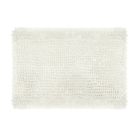 Laura Ashley Butter Chenille 17" x 24" Bath Mat, White