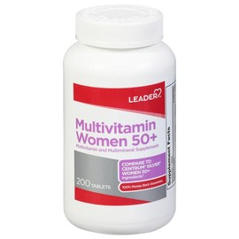 Leader Women's 50+ Multivitamin Tablets 200 Ct. Comprehensive Support for Mature Women