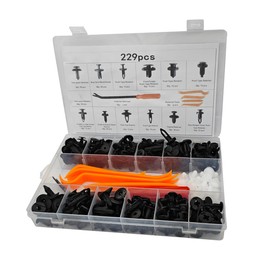 JNNJ 229-Piece Car Mounting Clips, Car Clips Set with Tool, Door Trim Clips, Bumper Trim, Plastic Clips Set, for Car Door Bumper Panel