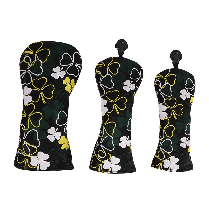 3PCS Golf Head Cover for Fairway Woods Driver Hybrids PU