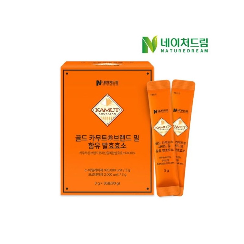 Nature Dream 네이처드림 골드 카무트 브랜드밀 함유 발효효소 3g 30포