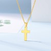 Suplight Stainless Steel Gold Cross Necklace Pendant for Men