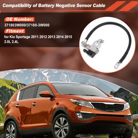 INFINAUTO Battery Negative Sensor Cable for Kia Sportage 2011 2012 2013 2014 2015 2.0L 2.4L Replace 37180-3W000 Battery Sensor Assembly 1pc