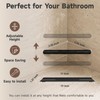 Matte Black Shower Foot Rest Bar Corner Shower Foot Rest