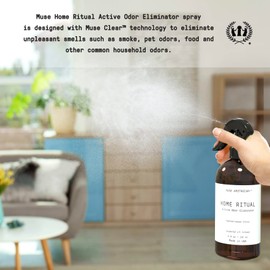 Muse Apothecary Home Ritual Active Odor Eliminator Spray - Odor Eliminator for Home - Furniture Deodorizer Spray & Bathroom Odor Eliminator - Essential Oil Air Freshener - 8oz, Mediterranean Citrus 1