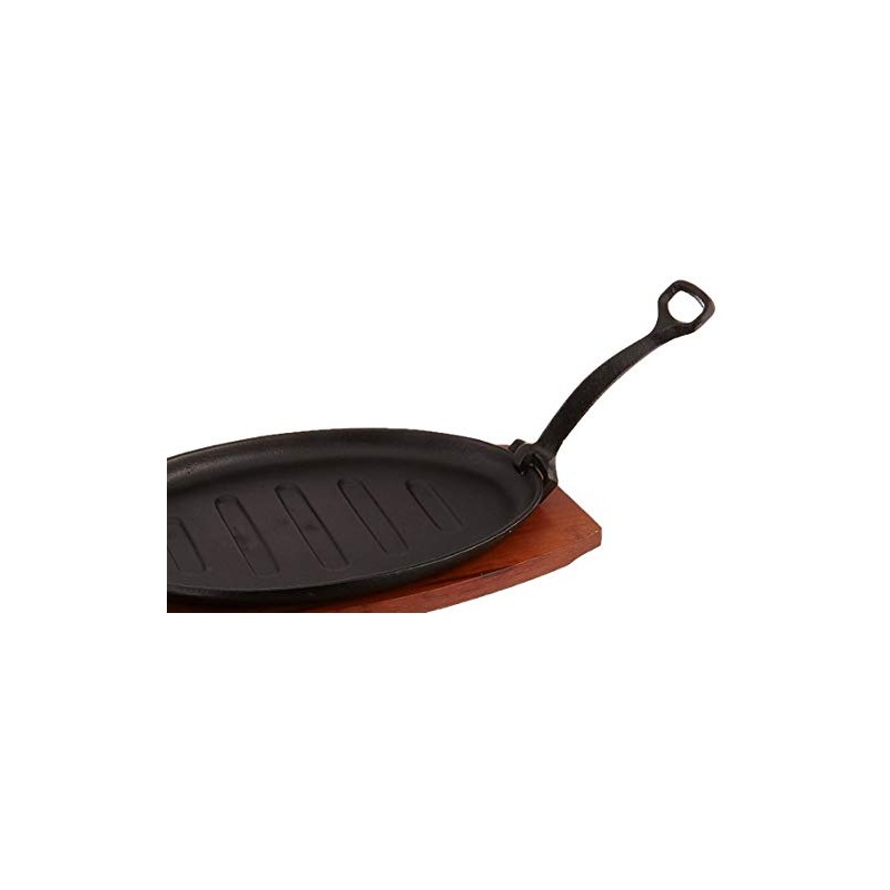 Happy Sales HSS-TBSP2, Cast Iron Steak Plate Set Medium 5.5"