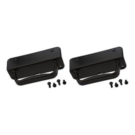 ADVANTAGE INDUSTRIES Nylon Gate Handle | Best Grip/Extra Knuckle Room | Left & Right Reversible | Sturdy Design w/Easy Alignment | Heavy Duty Outdoor Gate Pull | Aluminum & Vinyl/PVC 2Pack - Black