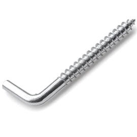 SS8® L Hook Screws 50mm (Pack of 20) Square Hooks Metal Screw in Heavy Duty Dresser Cup Hooks Hanging Cups, Keys, Traction Ropes, Picture for Indoor and Outdoor Hanging
