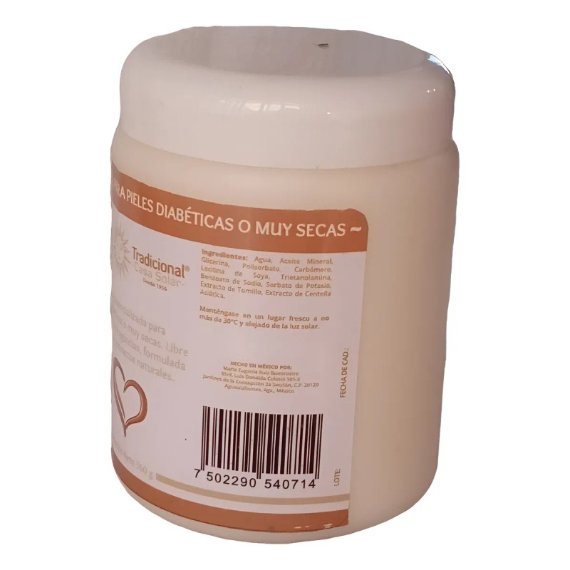 Crema Corporal Facial Casa Solar Piel Diabética 360g