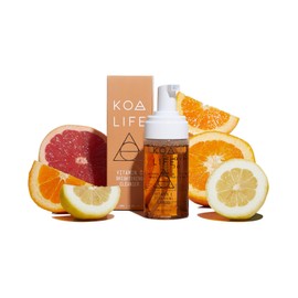 KOA LIFE Vit-C Brightening Facial Cleanser XL - Vitamin C Facial Cleanser Wash, Skin Brightening Face Wash, Gentle Foam Cleanser, Vegan - 3.38 Fl Oz