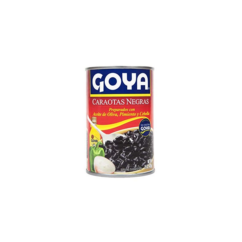 Goya Black Canned Beans in Sauce (Caraotas), 425g (Pack of