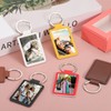 PATIKIL Leather Blank Keychains, 6Pcs Rectangle Leather Keychain Blanks Double