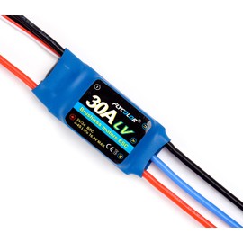 FLYCOLOR 30A ESC 2-4S Electric Speed Controller 3A UBEC with XT60 & 3.5mm Bullet Plugs for RC Brushless Motor