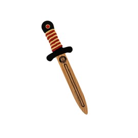 Liontouch WoodyLion Sword, Gold & Red - Small, Wood-like Foam Toy for Fantasy Games in the Forest, Safe and Flexible Weapons for Fancy Dress & Costumes for Children