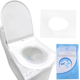 Disposable Toilet Pad, Pack of 50 Toilet Pads for Travel Accessories, Extra Large Waterproof Toilet Mat Covers for Women, Children, Potty Training for Adults, Disposable Toilet Pad (50 Pieces)
