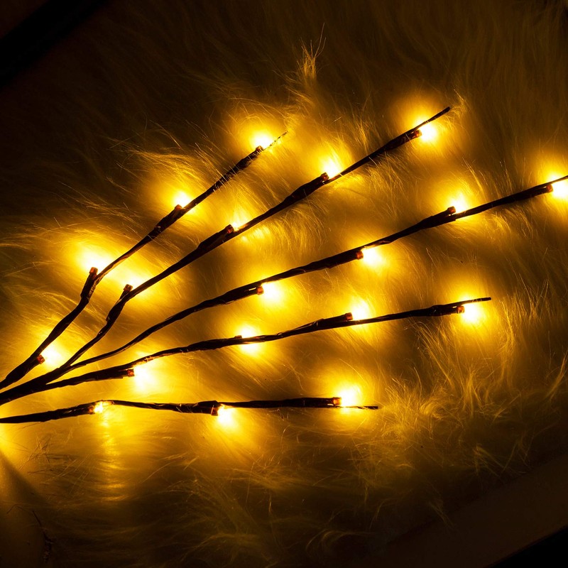 3 Pack Twig Lights, USB Plug in Branches Lights with