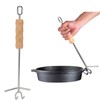 Dutch Oven Lid Lifter Tool Camp Cast Iron Pot Non
