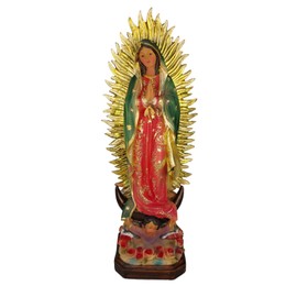 PSYHILAR Virgen de Guadalupe Statues, Our Lady of Guadalupe Virgin Mary Figurine, Large Resin Virgencita Maria Estatua 8 Inch