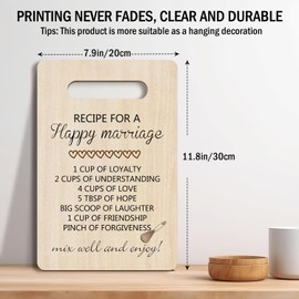 Marriage Wedding Gifts Kitchen Wall Decor Kitchen Gifts for Women Men Newlyweds Couple Anniversary Housewarming Gifts New Home House Owner Farmhouse Dining Room Kitchen Decorations Wood Sign -14