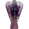 Hand Made Crystal Healing Gemstone Large Guardian Angel, Reiki Powers, 80mm to 85mm(Approx 3"), Hand Carved Angel (Amethyst)