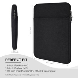 13-inch Tablet Sleeve Case for New Surface Pro 11th Copilot+PC 13 inch, Surface Pro 10/9/8/X with Signature Keyboard/X Keyboard, Shockproof Water-Resistant Laptop Travel Carrying Bag