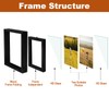 EGOFINE 2 Pack 6x4 Rotating Floating Picture Frames,Double-Sided Display with