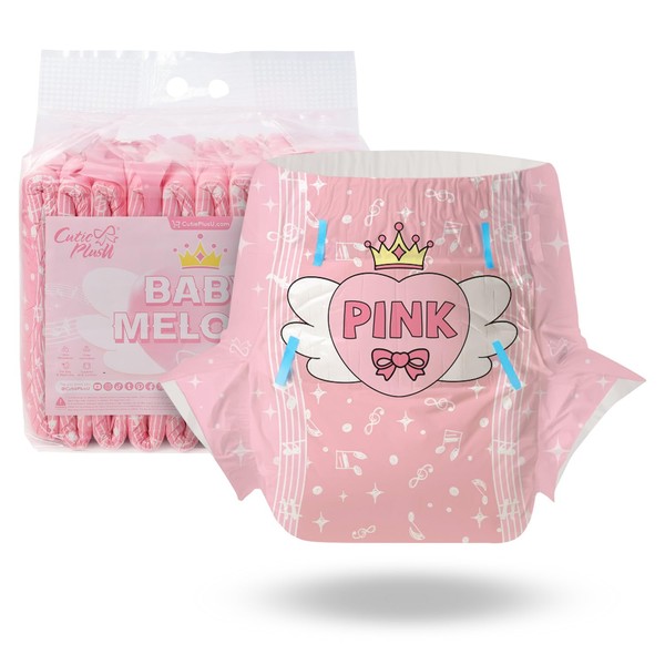 CutiePlusU Adult Nappies, Pack of 10, Disposable Incontinence Briefs with