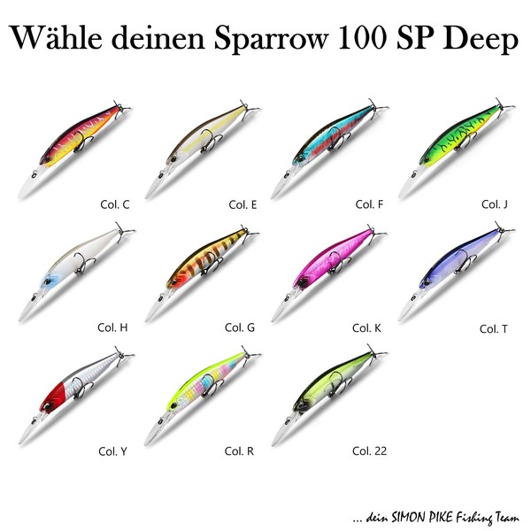 Wobbler Sparrow 100SP Deep in Colour E 10 cm Bait