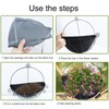 Udewo 3PCS 12 Inch Half Round Planter Liners Fabric Plant