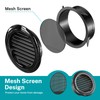 HG Power 8 Inch Soffit Vent, Black Round Vent Cover